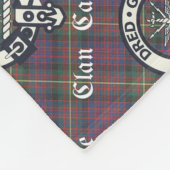 Clan Carnegie Wappen Tartan Fleecedecke (Ecke)