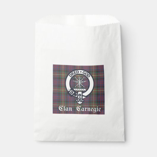 Clan Carnegie Wappen Tartan Geschenktütchen (Vorderseite)