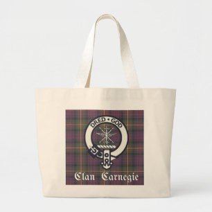 Clan Carnegie Wappen Tartan Jumbo Stoffbeutel