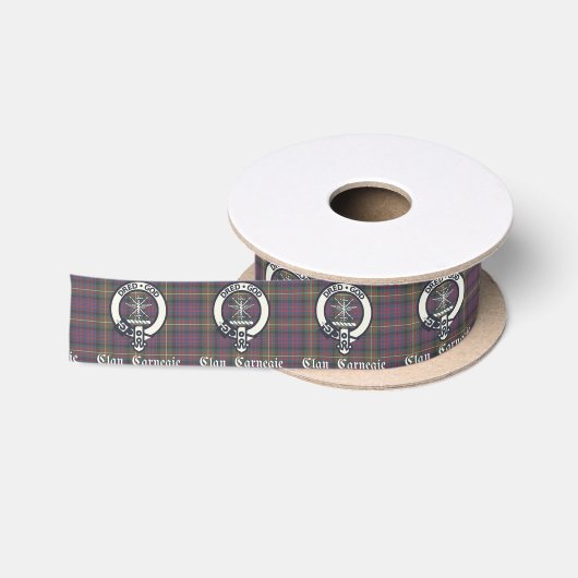 Clan Carnegie Wappen Tartan Satinband (Spule)