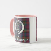 Clan Carnegie Wappen Tartan Tasse (Vorderseite Links)