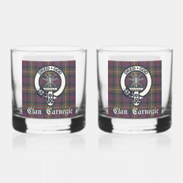 Clan Carnegie Wappen Tartan Whiskyglas