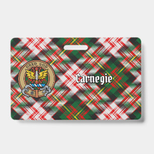 Clan Carnegie Wappen über Dress Tartan Ausweis