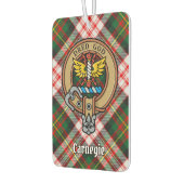Clan Carnegie Wappen über Dress Tartan Autolufterfrischer (Links)