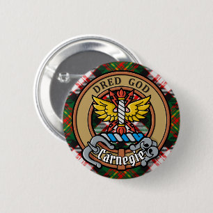 Clan Carnegie Wappen über Dress Tartan Button