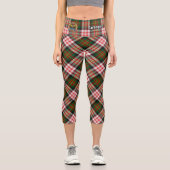 Clan Carnegie Wappen über Dress Tartan Capri Leggings (Vorderseite)