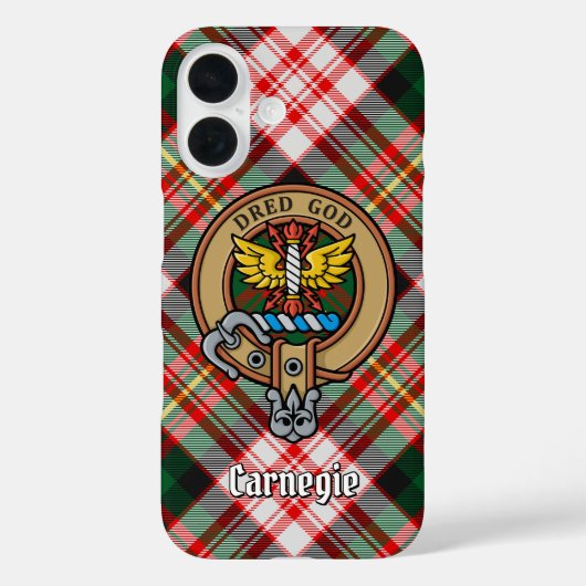 Clan Carnegie Wappen über Dress Tartan Case-Mate iPhone Hülle (Rückseite)