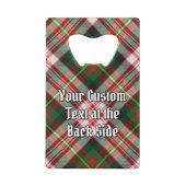 Clan Carnegie Wappen über Dress Tartan Geldbeutel Flaschenöffner (Rückseite)