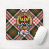 Clan Carnegie Wappen über Dress Tartan Mousepad (Mit Mouse)