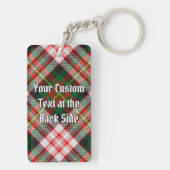 Clan Carnegie Wappen über Dress Tartan Schlüsselanhänger (Rückseite)