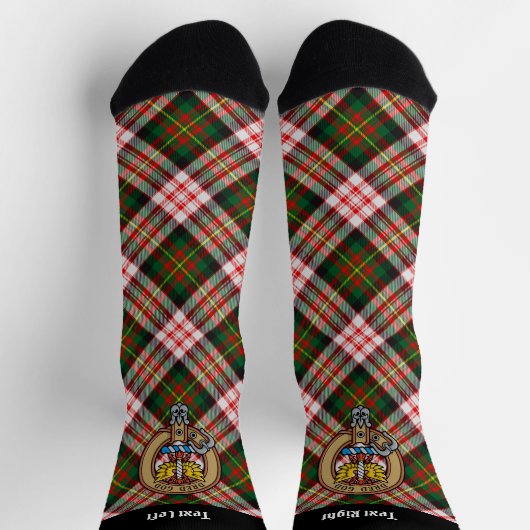 Clan Carnegie Wappen über Dress Tartan Socken (Oben)