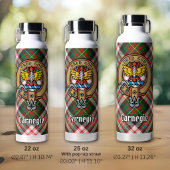 Clan Carnegie Wappen über Dress Tartan Thermobecher