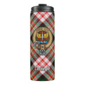 Clan Carnegie Wappen über Dress Tartan Thermosbecher (Vorderseite)