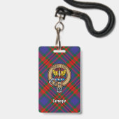 Clan Carnegie Wappen über Tartan Ausweis (Front with Lanyard)