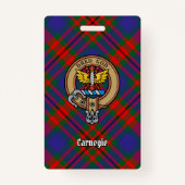 Clan Carnegie Wappen über Tartan Ausweis (Vorderseite)