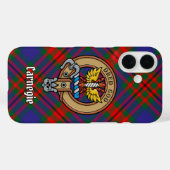 Clan Carnegie Wappen über Tartan Case-Mate iPhone Hülle (Rückseite (Horizontal))