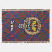 Clan Carnegie-Wappen über Tartan Decke (Vorderseite)