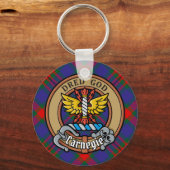 Clan Carnegie Wappen über Tartan Schlüsselanhänger (Vorderseite)