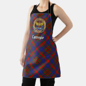 Clan Carnegie Wappen über Tartan Schürze (InSitu)