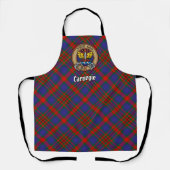 Clan Carnegie Wappen über Tartan Schürze (Vorderseite)