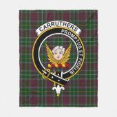 Clan Carruthers Tartan Kariert Fleecedecke (Vorderseite)