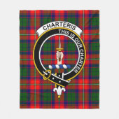 Clan Charteris Tartan Kariert Fleecedecke (Vorderseite)