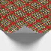 Clan Chattan Tartan Red Scottish Kariert Geschenkpapier (Ecke)
