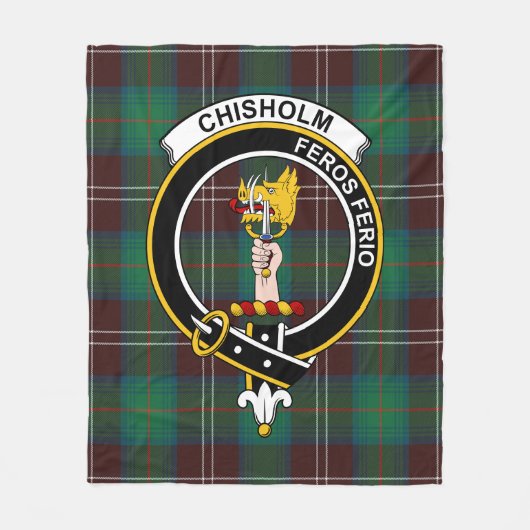 Clan Chisholm Jagd Alte Tartan Kariert Fleecedecke (Vorderseite)