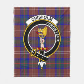 Clan Chisholm Jagd Modern Tartan Kariert Fleecedecke (Vorderseite)