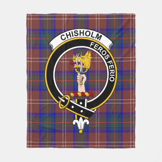 Clan Chisholm Jagd Modern Tartan Kariert Fleecedecke (Vorderseite)