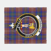 Clan Chisholm Jagd Modern Tartan Kariert Fleecedecke (Vorderseite (Horizontal))