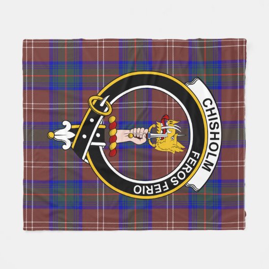 Clan Chisholm Jagd Modern Tartan Kariert Fleecedecke (Vorderseite (Horizontal))