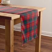 Clan Chisholm Red und Blue Scottish Tartan Kurzer Tischläufer (Beispiel)