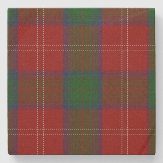 Clan Chisholm Tartan Kariert Stone Untersetzer (Vorderseite)