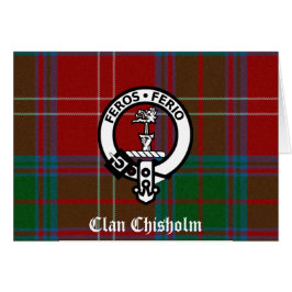 Clan Chisholm Tartan & Wappen Abzeichen