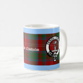 Clan Chisholm Tartan & Wappen Abzeichen Kaffeetasse (VorderseiteRechts)