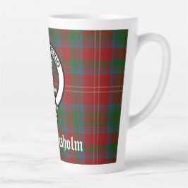 Clan Chisholm Tartan & Wappen Abzeichen Milchtasse
