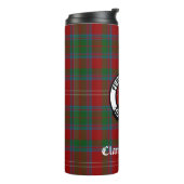 Clan Chisholm Tartan & Wappen Abzeichen Thermosbecher (Nach links gedreht)