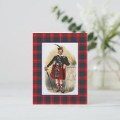 Clan Chisholm Vintag Illustration Tartan Frame Postkarte (Stehend Vorderseite)