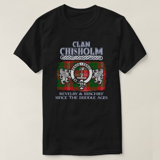 Clan Chisholm Wappen Schottischer Clans Scottish S T-Shirt (Design vorne)