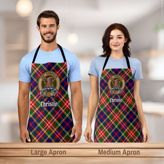Clan Christie Crest over Tartan Schürze