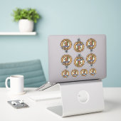 Clan Christie Crest Sticker Set (Laptop auf Schreibtisch)