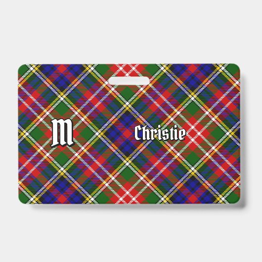 Clan Christie Tartan Ausweis (Vorderseite)
