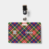 Clan Christie Tartan Ausweis (Vorderseite mit Clip)
