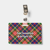Clan Christie Tartan Ausweis (Rückseite mit Clip)