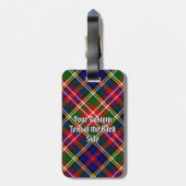 Clan Christie Tartan Gepäckanhänger (Rückseite vertikal)