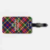 Clan Christie Tartan Gepäckanhänger (Rückseite horizontal)