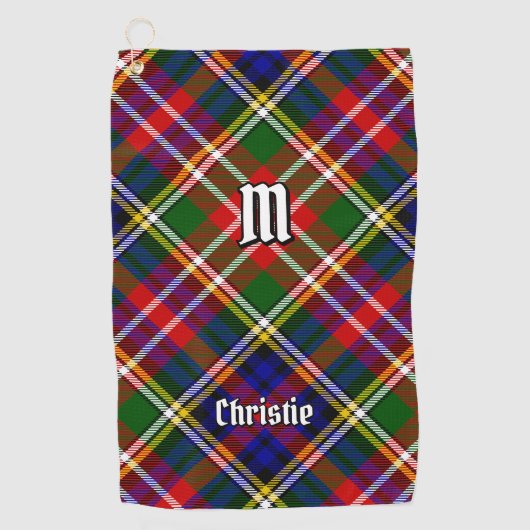 Clan Christie Tartan Golfhandtuch (Vorderseite)