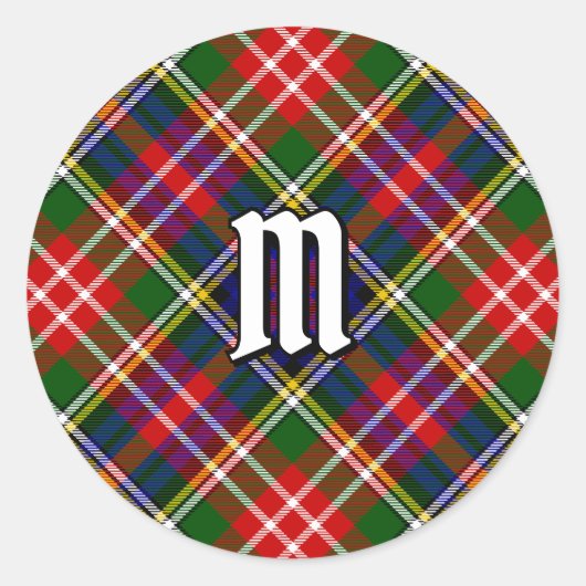 Clan Christie Tartan Runder Aufkleber (Vorderseite)