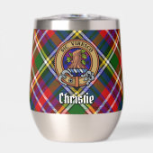 Clan Christie-Wappen über Tartan (Vorderseite)
